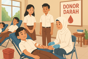 Kegiatan Donor Darah di Sekolah