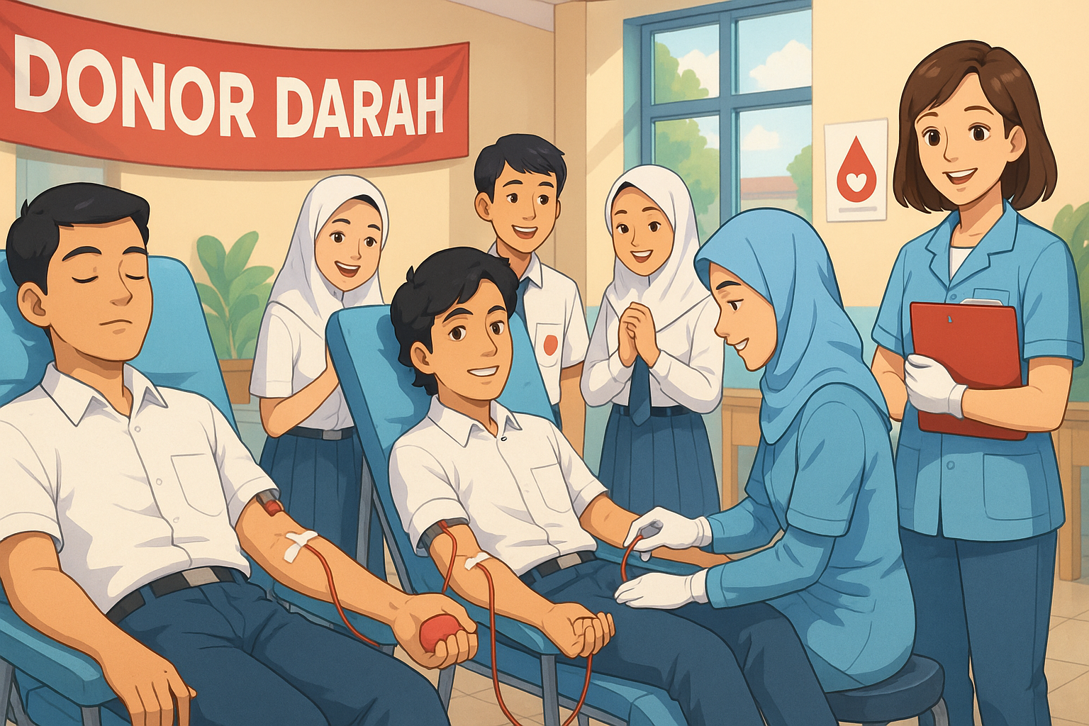 Kegiatan Donor Darah di Sekolah