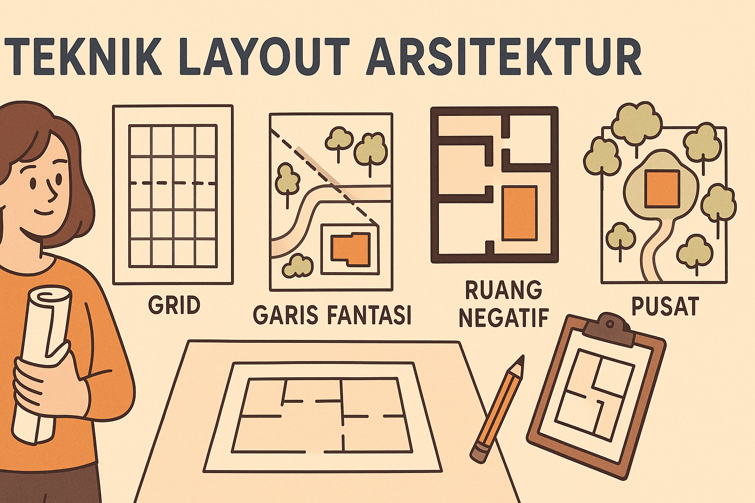 Teknik Layout Arsitektur