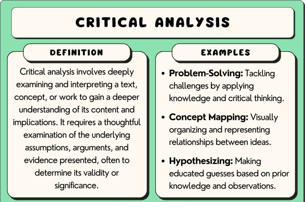 What is Critical Analysis