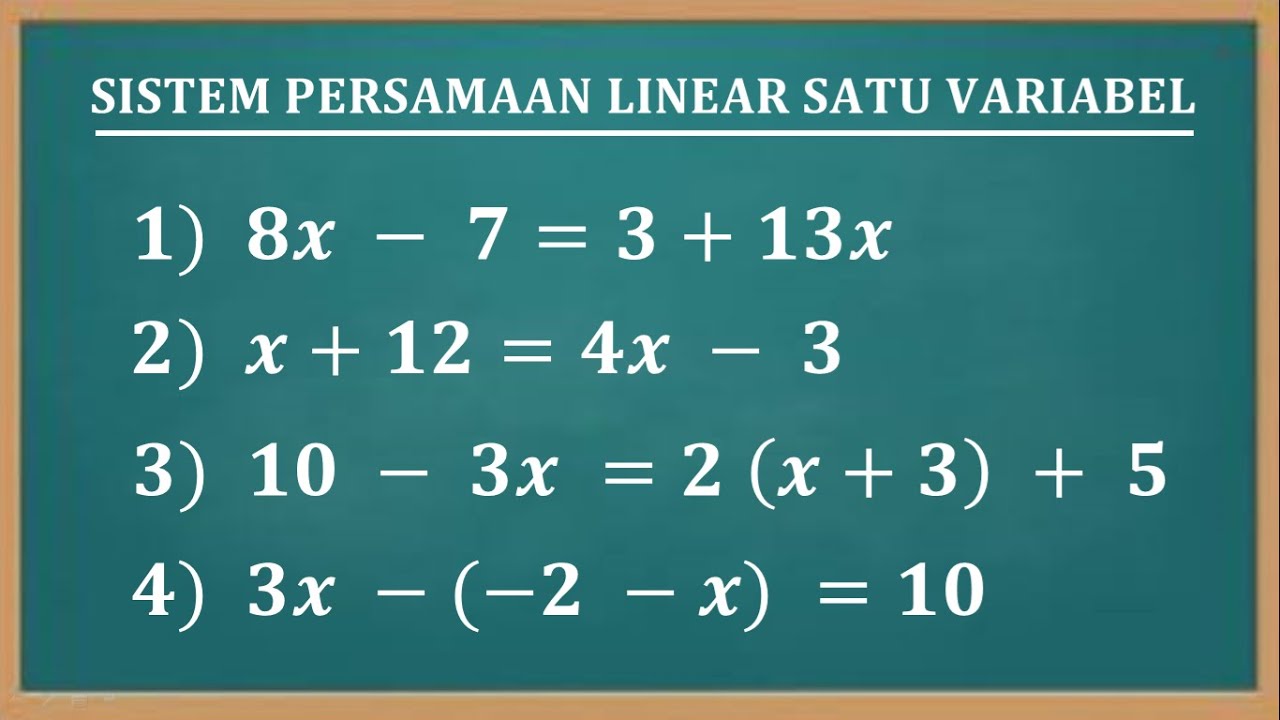 Persamaan Linear: Pengertian, Konsep Dasar, dan Contohnya dalam Matematika